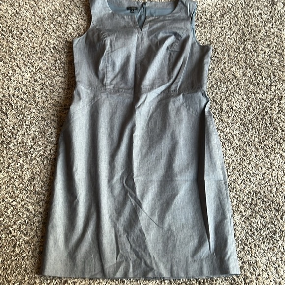 Talbots Gray Sleeveless Sheath Dress Size 14 - Picture 5 of 9